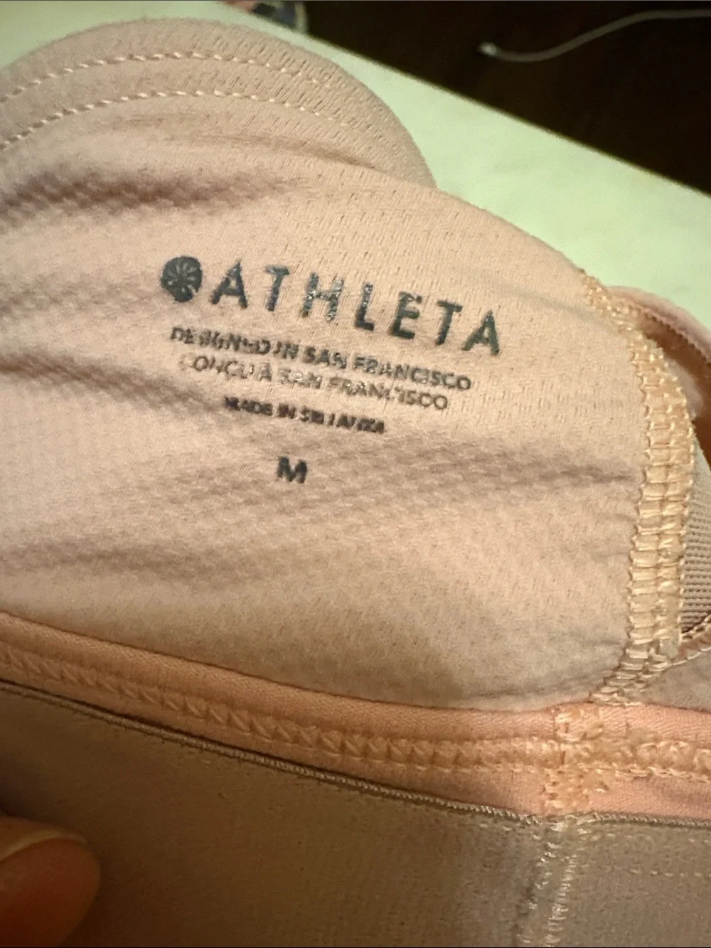 Athleta Coral Pink One-Shoulder Strappy Sports Bralette